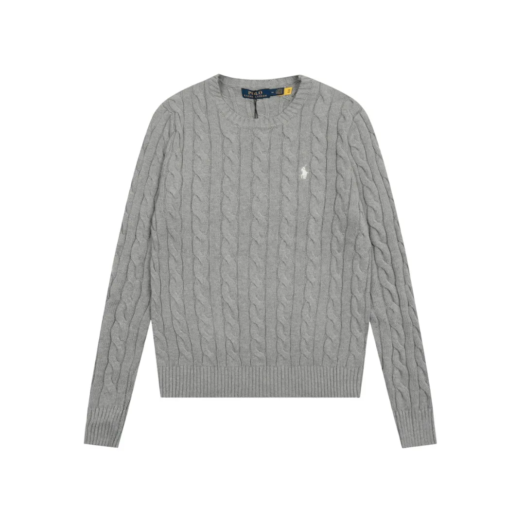 🅿️220 "Top quality" Style number: DS012# [Ralph Lauren round neck solid color pony embroidered logo twist knitted sweater] ✅Ralph Lauren classic basic versatile knitted pullover round neck sweater for men and women ✅Main supplier platform live broadcast Wholesale entity Replacement when out of stock No removal from shelves ✅ZP quality 1:1 version Scan the code to enter the GF website Counter quality ✅Detailed quality The only one in Guangzhou Imported quality cotton yarn, focusing on high-end, cost-effective, good quality needless to say ✅The version is restored to the original order, the maximum size can be worn up to 190 pounds, loose, comfortable and stress-free ✅The upper body is simple and easy to match, ootd must-have style, good-looking clothes are never picky, a must-have in couples' wardrobes, recommended. Size: S-XL Color: Black, off-white, gray, navy, khaki, pink, coffee, red